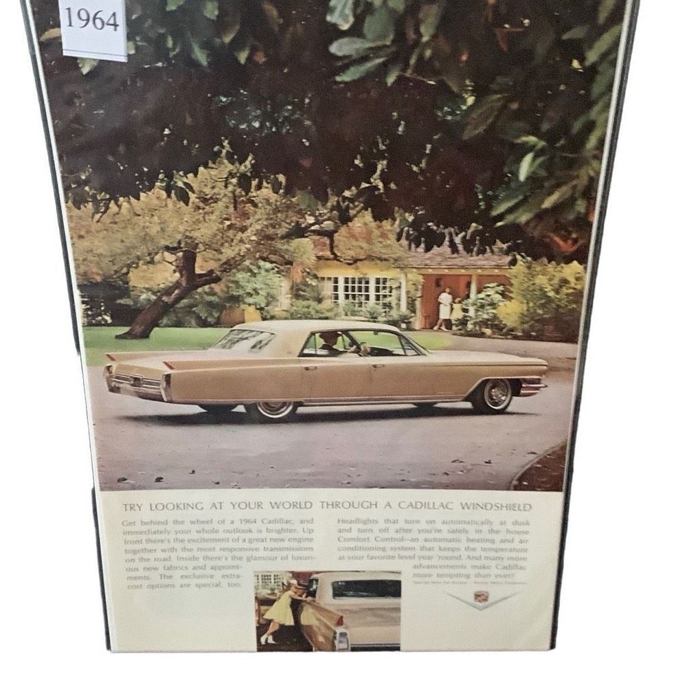 Vintage 1964 Cadillac Through A Cadillac Windshield Ad Advertisement